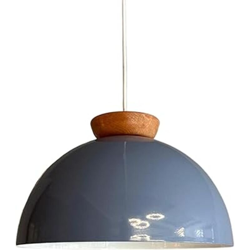 Yimpi Lustre Suspendu Simple en Bois Bleu Bébé Avec Tête de Lit, Eclairage Décoratif Pour Salon de Coiffure, Café, Pâtisserie