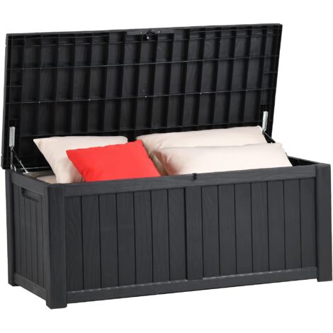 YITAHOME Baule da Giardino 450L per Esterni, Grande Baule da Esterno in Resina per Patio Forniture, Cuscini da Esterno
