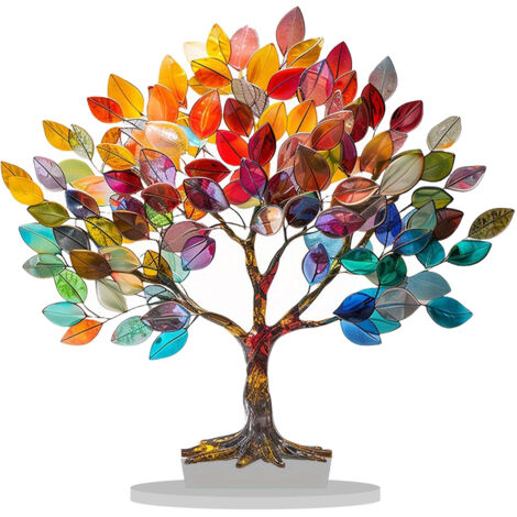 YKD003 Decoración de pared acrílica Árbol de la Vida 26x25cm, repelente al agua para encimeras