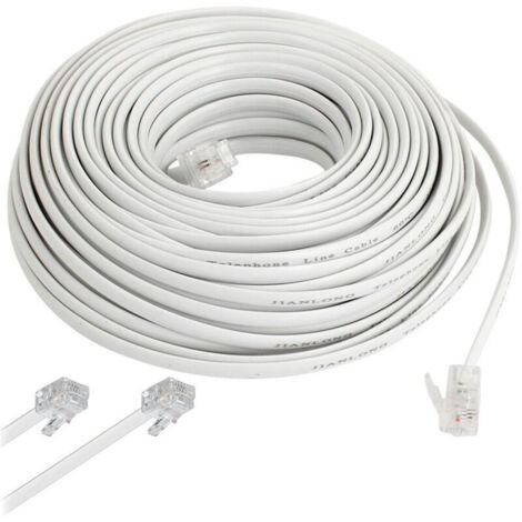 YMYNY 10 Meter 10 RJ11 Modulares Telefonkabel für ADSL-Modem -