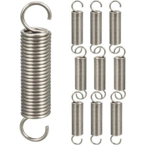 YMYNY 10 piezas de resortes de extensión de resorte de doble gancho, surtido de resortes de compresión de resorte de gancho, 1,211145 mm