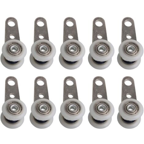 YMYNY - 10 rodillos para puertas corredizas (metal y plástico, 4,5 x 1,9 cm)