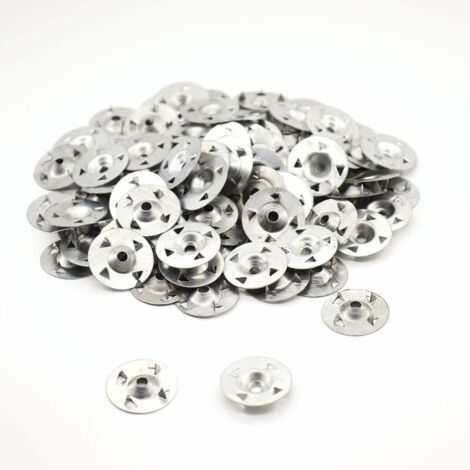 YMYNY 100 piezas arandelas de 4 puntas para placas de yeso extruido, aislamiento térmico