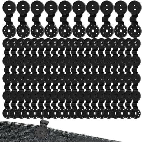 YMYNY 100pcs Pinces À Effet Serre, Pinces À Effet Serre, Pinces À Toile D'ombrage, Pinces À Bâche, Clips Noirs