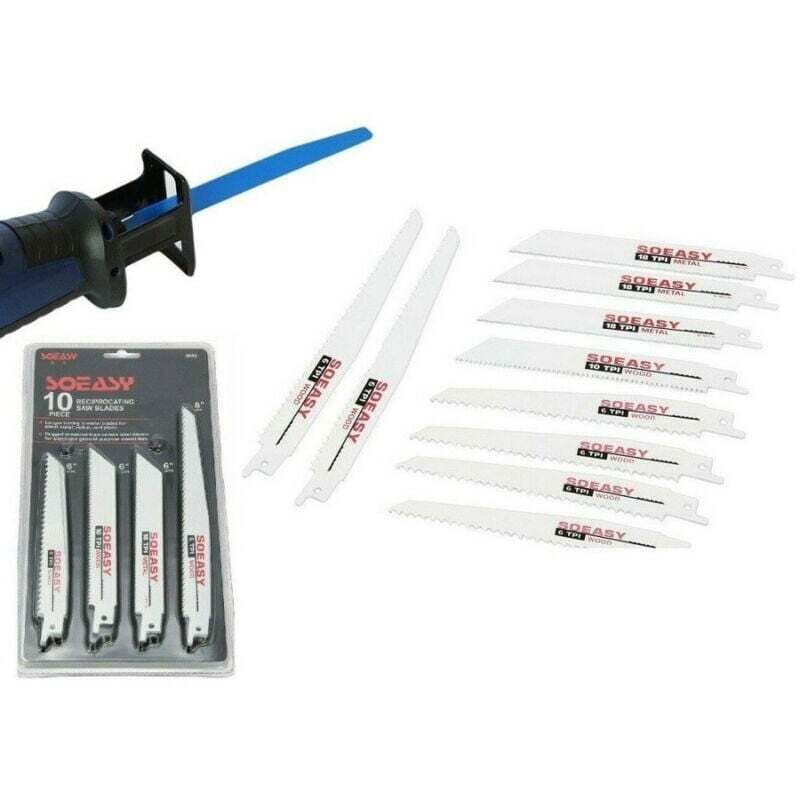 Image of 10er-Set Sägeblätter für Holz und Metall für elektrische Säbelsäge 6' 8' - - Ymyny