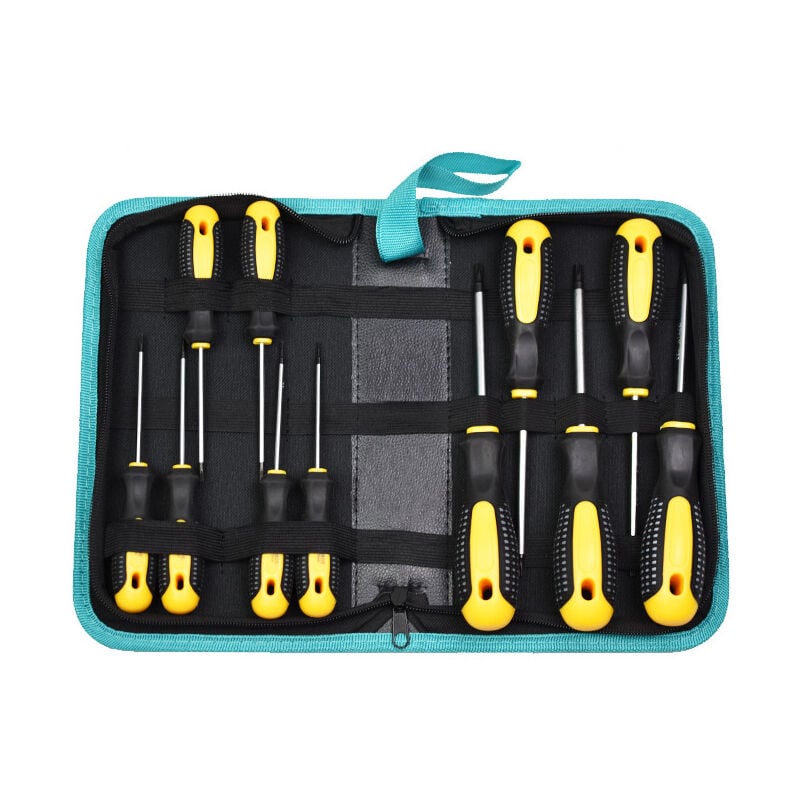 Ymyny - 11 pièces tournevis à prune en forme d'étoile tournevis à six pans creux en forme de riz avec tournevis à trou tournevis creux T20T15T10T25