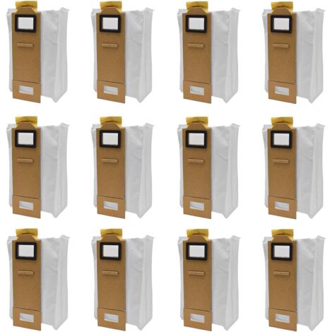 YMYNY 12 Pièces Ensemble Sacs à Poussière, Sac D'aspirateur de Remplacement, Sac à Poussière pour Roborock, Sacs à Poussière Accessoires pour S7 T7S T7