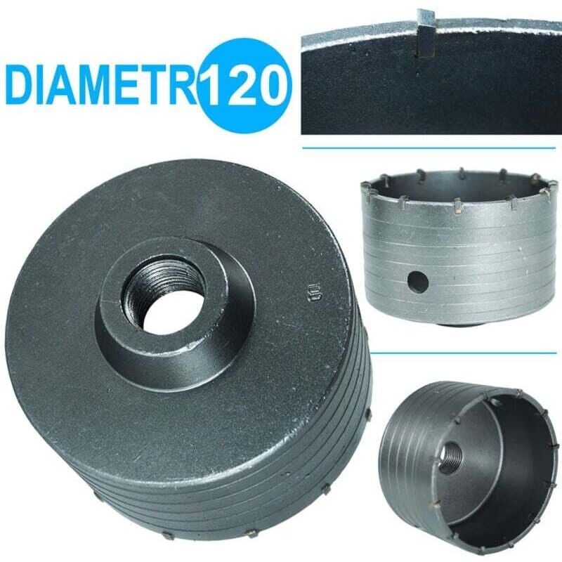 Image of 120 mm Topfkernbohrer für Wand, Stein, Beton, Zement – - Ymyny