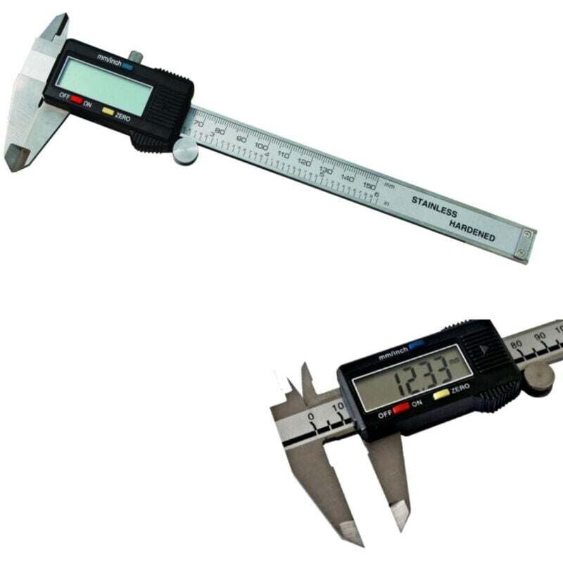 Image of 150 mm digitaler Messschieber mit Metallgehäuse, mit Display und Gehäuse - - Ymyny