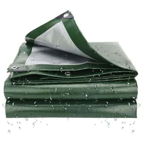 YMYNY -2 MX 4 M Outdoor-Plane, Mehrzweck-wasserdichte Polyethylen-Plane, staubdichtes Blatt, Möbel-Wohnwagenabdeckung (Color : Green)