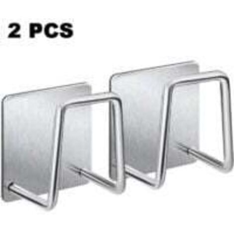 YMYNY 2 pcs évier de cuisine porte-éponge égouttoir, accessoires en acier inoxydable étanche éponge cadre sans poinçon collant évier égouttoir