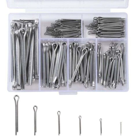 YMYNY 230-teiliges Edelstahl-Splintstift-Sortiment M1 M2 M2,5 M3 M4 M5 mit Aufbewahrungsbox