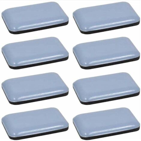 YMYNY 35 x 25 mm, 8x Teflon-Gleiter-Pad Teflon Selbstklebend Rechteckig Bodenschutz Parkettbein Stuhl Möbel