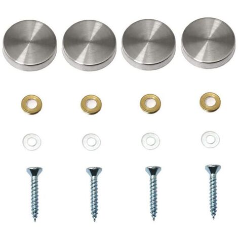 YMYNY 4 Pack Decorative Mirror Screws, Decorative Nail Caps, Polished Stainless Steel Decorative Screws for Mirrors, Glass Cabinets or Furniture (0.79 inch/20 mm)