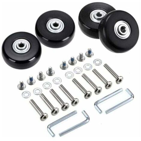 YMYNY 4 Stück 45 x 18 mm Gummi-Ersatz-Lenkrollen für Koffer