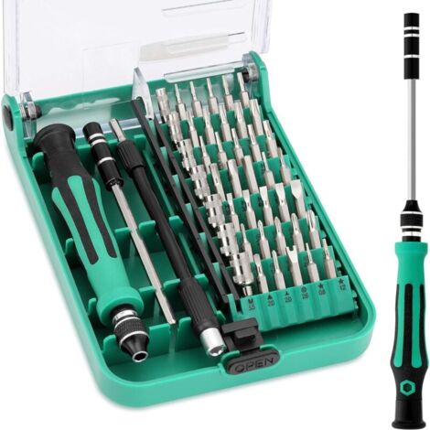 YMYNY 45-in-1-Präzisionsschraubendreher-Set, Werkzeuge, kleine Box, magnetische Präzisionsschraubendreher, Reparaturwerkzeuge für Computer, Laptop, iPhone, Brille, Uhr, Smartphone