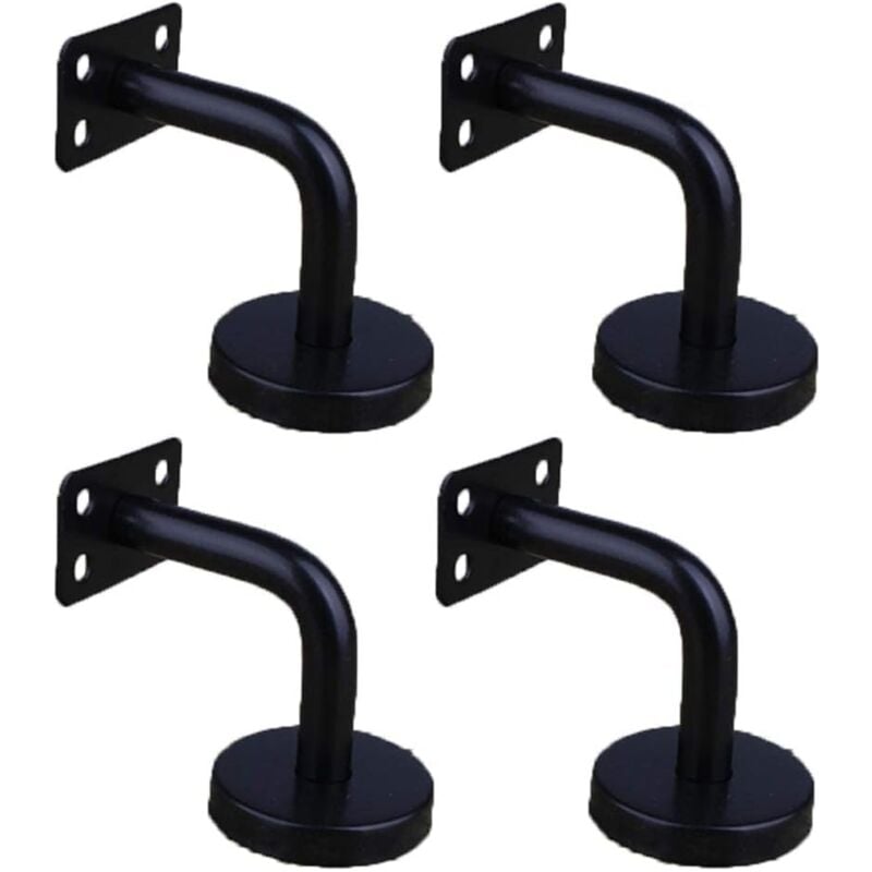 Ymyny 4Pcs Stainless Steel Handrail Brackets for Wall Mount Stair Rail Brackets for Banister Staircase Guardrail Wall Mount Bracket