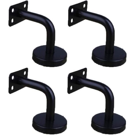 YMYNY 4Pcs Stainless Steel Handrail Brackets for Wall Mount Stair Rail Brackets for Banister Staircase Guardrail Wall Mount Bracket