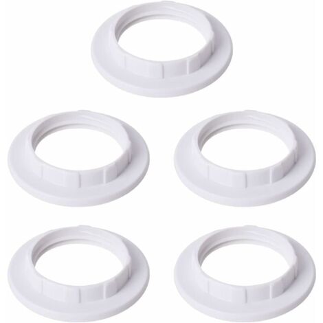YMYNY 5 piezas E14 Anillo reductor de pantalla de lámpara Anillo adaptador de pantalla Placa convertidora Blanco