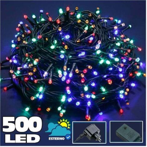 YMYNY 500 LED-Lichterkette mit mehrfarbigen Glühwürmchen und 8-Funktions-Controller für den Außenbereich –