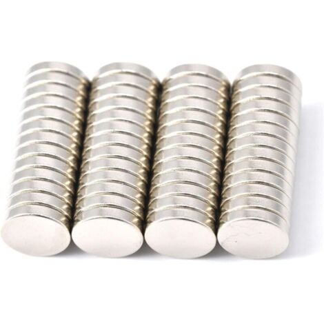YMYNY 52 pièces Aimants 10x2 mm extrêmement puissants, environ 2 kg de force de adhérence
