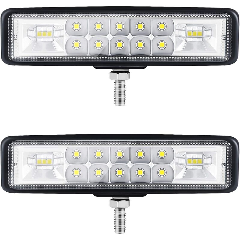Ymyny - 6" Phare led Moto Phare de Travail led Tracteur 2 Rangs 9-36V 120W 12000LM 6000K Combinaison Spotlight+Floodlight Barre led Off-road Phare