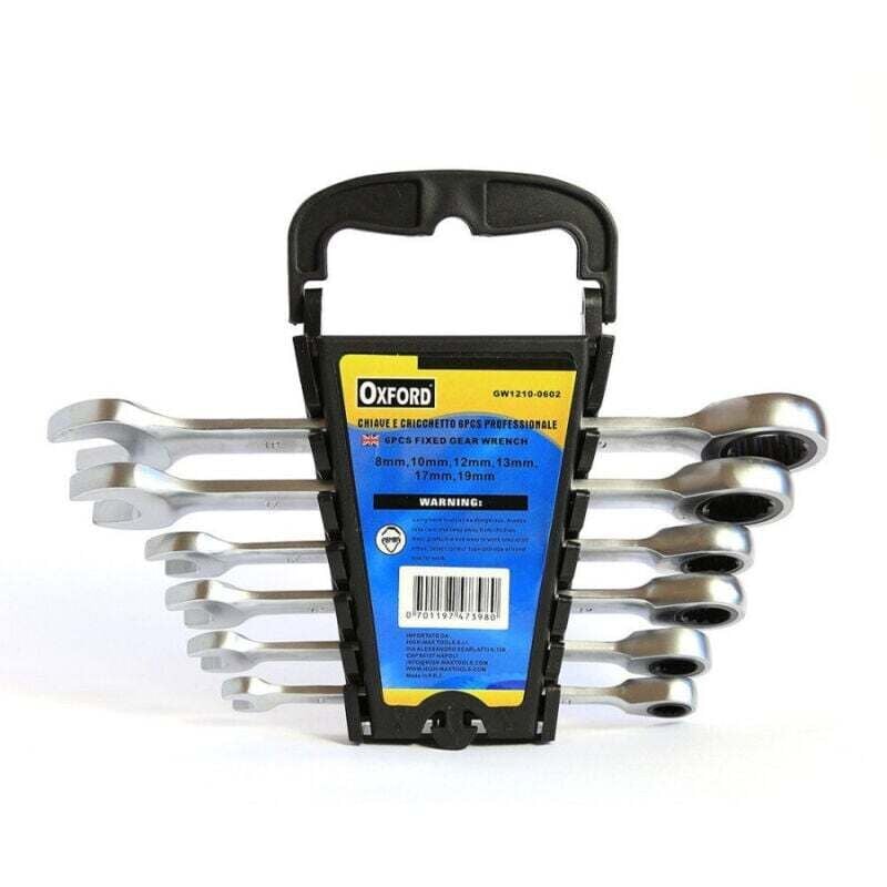 Image of 6-teiliger Chrom-Vanadium-Ratschen-Ringmaulschlüsselsatz 8/10/12/13/17/19 - - Ymyny