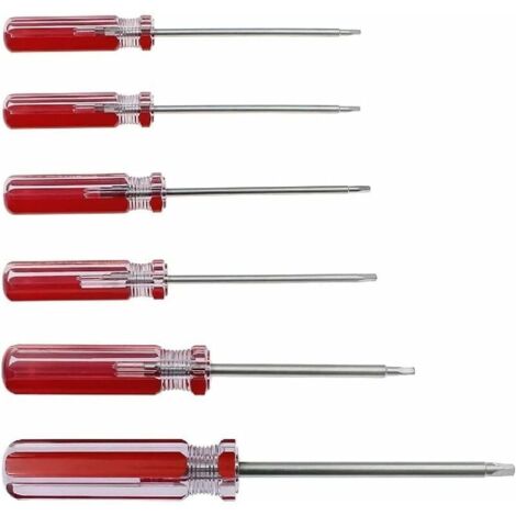 YMYNY 6-teiliges Dreieck-Schraubendreher-Set, magnetische Dreieck-Schraubendreher-Bits 1,8 mm 2,0 mm 2,3 mm 2,7 mm 3,0 mm 4,2 mm Schraubendreher-Reparaturwerkzeug für Spielzeug und Batteriewechsel
