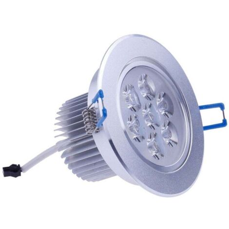 YMYNY 7 W LED-Einbaustrahler mit Federn und warmen/kalten Lamellen, Treiber im Lieferumfang enthalten – Kaltweiß
