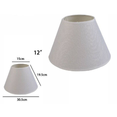 YMYNY Abat-jour cylindrique conique classique de remplacement pour lampe et applique murale en tissu TNT - Blanc - 12" -