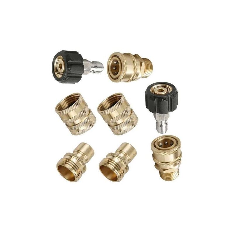Ymyny - Adaptateur pour nettoyeur haute pression, raccords rapides M22, paquet de 8
