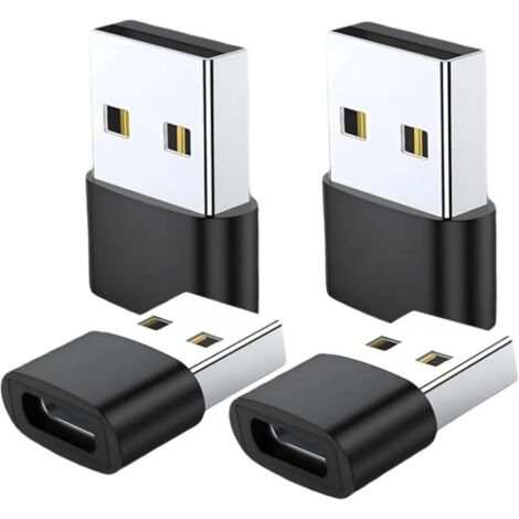 YMYNY Adaptateur USB vers USB C, USB C femelle vers USB mâle, charge ultra rapide et convertisseur OTG, compatible avec 15, 14, 13, 12, 11 Pro Max Plus, 5 Mini 6, S24/S23/S22 (lot de 4)