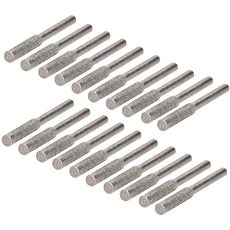 YMYNY Affûteur de Tronçonneuse Diamant 20 Pièces, Diamant Tronçonneuse Affûteuse Bavure Pierre à Aiguiser pour Tronçonneuses Lime à Pierre pour Scie à Chaîne Tronçonneuses 4.0mm (Argent)