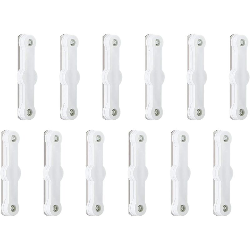Ymyny - Aimants de fenêtre, lot de 12 aimants permanents rectangulaires auto-adhésifs en terres rares avec clip magnétique pour protection contre les