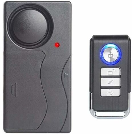 YMYNY Alarme de Vibration sans Fil, Antivol pour Vélo/Moto/Voiture/Véhicules/Porte/Fenêtre, Son 110db (Télécommande Incluse)