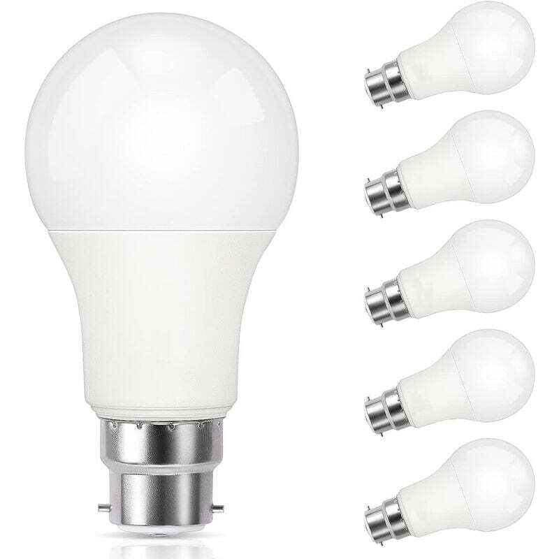 YMYNY Ampoule LED B22, 9W lampe baïonnette équivalent 60W halogène, Blanc froid 5000K, 800LM, CRI 90, Non-dimmable, Ampoule LED standard baïonnette