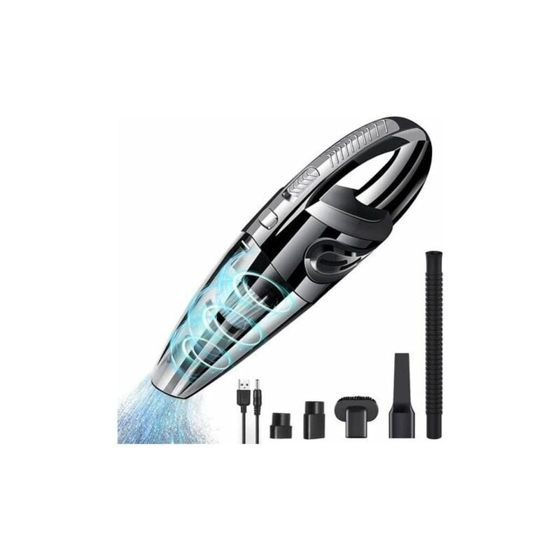 Ymyny - Aspirateur à main sans fil portable puissant 120 w 2200 mAh avec fonction humide et sèche, filtre hepa lavable et 5 buses rechargeables pour