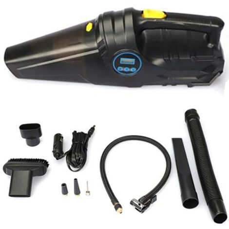YMYNY Aspirateur de voiture rechargeable sans fil 120 W avec compresseur d'air 12 V -