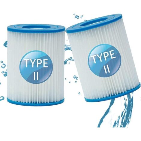 YMYNY Bestway Typ II aufblasbarer Poolfilter, waschbare und wiederverwendbare Kartusche, 10,6 x 13,6 cm (2er-Pack)