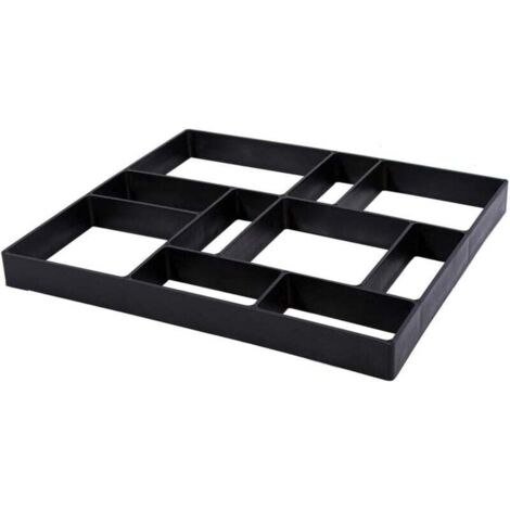 YMYNY Betonpflasterform, Gartenbetonform, DIY-Eisen, wiederverwendbare Betonformen, Pflasterform, Betonplattenform, Betonwegform für Weg, Terrasse, Auffahrt, Terrasse, Garten, 45 x 40 x 4 cm, Schwarz
