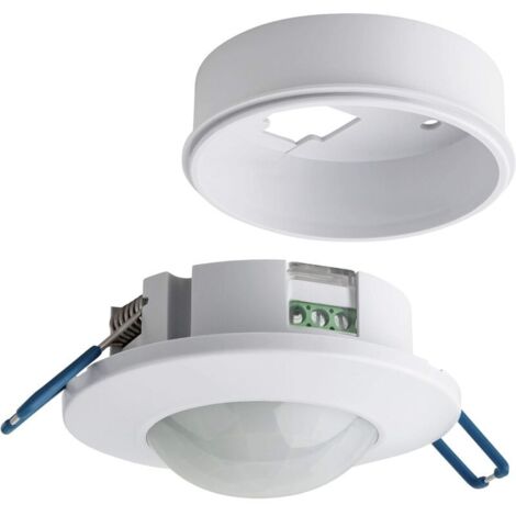 YMYNY Bewegungsmelder Innen, Einbau- und Deckenmontage, Programmierbar, Infrarotsensor, 6m / 360°, Kundenspezifische LED, Max. 1200W/500W