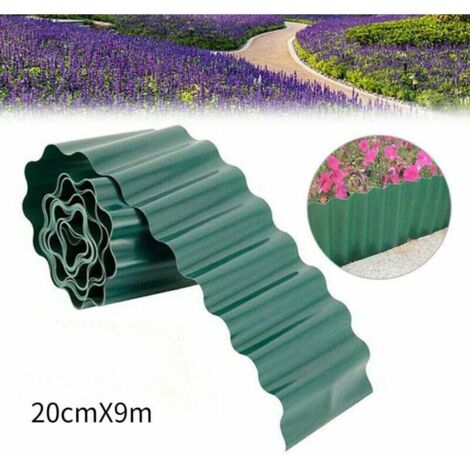 YMYNY - Borde de jardín de plástico flexible de 9 m x 20 cm, borde de césped para paisajismo, fácil de cortar, para camino de entrada, acera y patio trasero