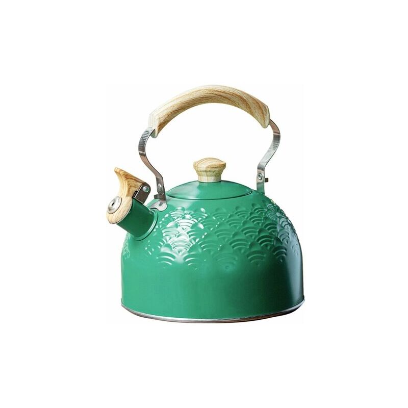 Bouilloire sifflante en acier inoxydable de 2,5 l pour cuisinières à induction et à gaz - Ymyny