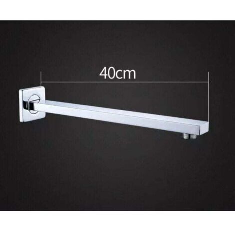 YMYNY Bras de Douche Mural Extension Bras Tube d'Arrosage en Acier Inoxydable, 40CM Chrome