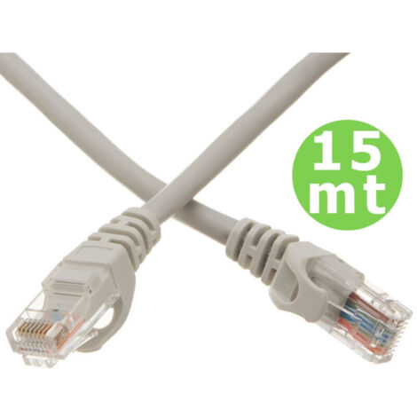 YMYNY Câble réseau Ethernet LAN RJ45 de catégorie 5 de 15 mètres, rallonge UTP de 15 m -