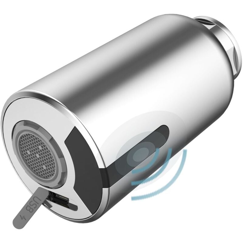 Capteur infrarouge de cuisine, tête de rechange pour robinet de cuisine avec chargeur usb, capteur d'économie d'eau, robinet automatique sans