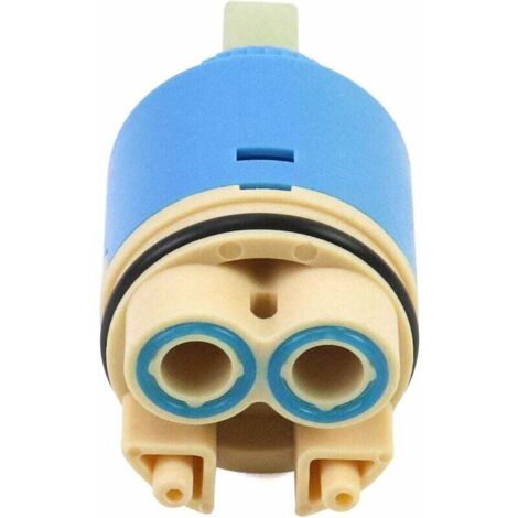 YMYNY Cartouche de rechange en céramique, Céramique pour mitigeur, Cartouche en céramique pour cuisine ou salle de bain 35 mm, Bleu, avec fond