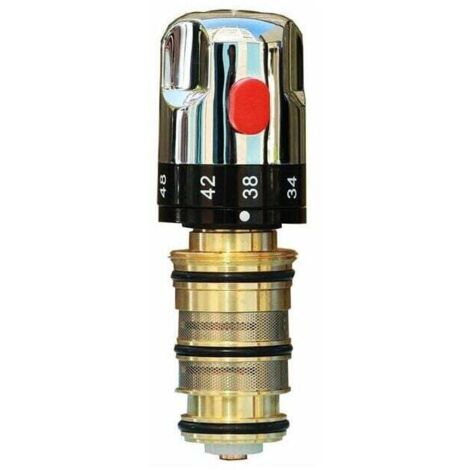 YMYNY Cartouche de Rechange thermostatique Pour mitigeur de Baignoire et douche en laiton massif plaqué chrome Macaron