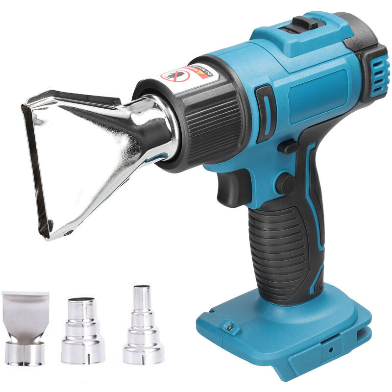Ymyny - Chauffage sans fil avec batterie au lithium et 2 buses, compatible avec la batterie au lithium Makita 18 v, multicolore
