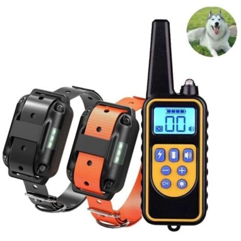 YMYNY Collare di addestramento per cani ricaricabile e impermeabile IP67 per due cani con distanza di 800 m con 99 livelli di vibrazione, scossa elettrica, modalità suono.